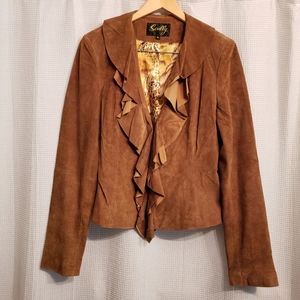Brown suede jacket